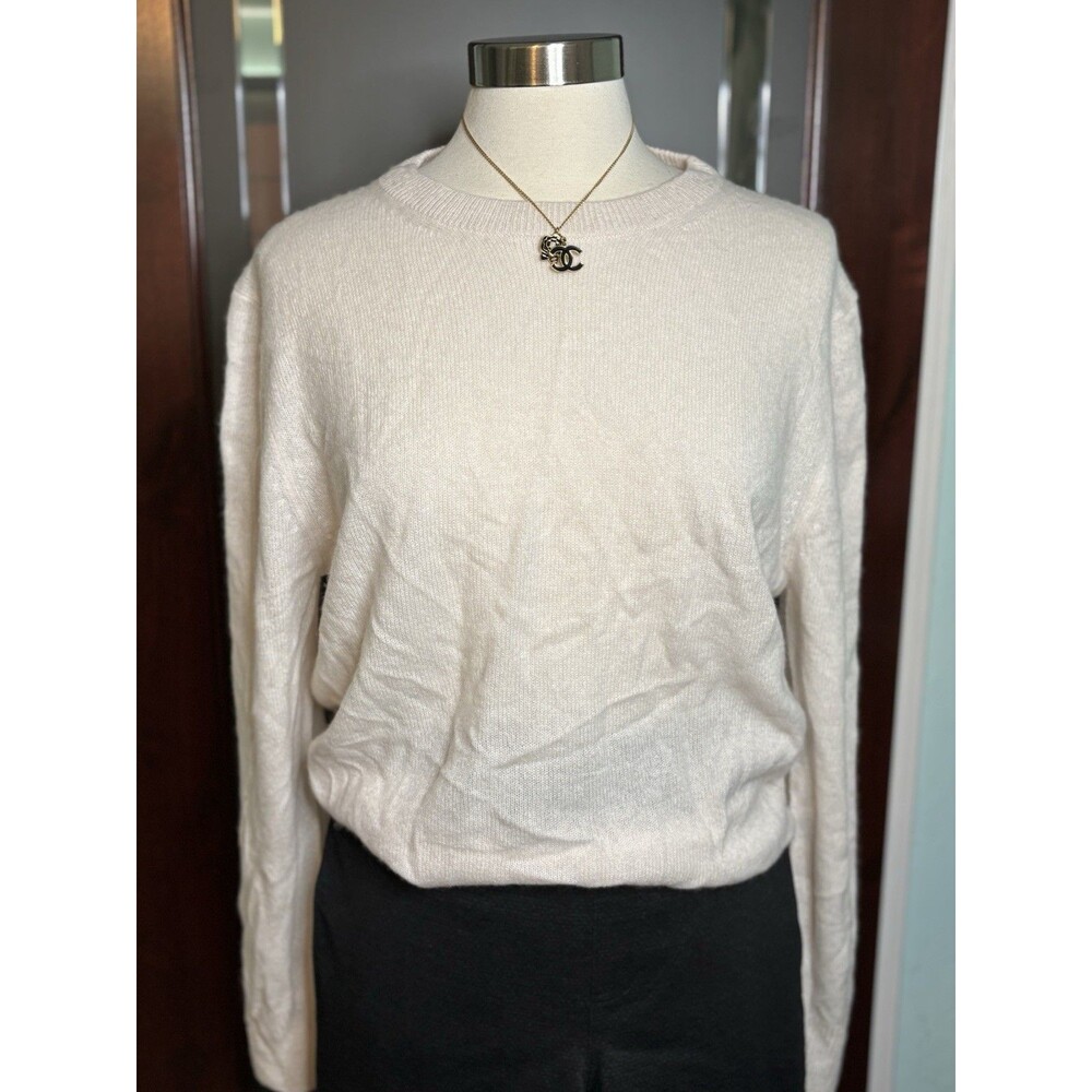 New 360 Cashmere Sweater Pearl/cream  Color Size Large